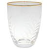 GreenGate Waterglas met gravering en gouden rand 8,2 x 10,5 cm
