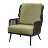 Tsubasa lounge chair alu black/rope black/emerald green