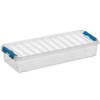 Sunware - Q-line opbergbox 2,5L transparant blauw - 38,8 x 14,2 x 6,5 cm