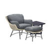 Garden Impressions Selene relax loungestoel incl. voetenbank en Kent bijzettafel - vintage willow