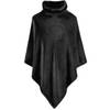 Moodit Poncho Fleece, Zwart - 80 x 80 cm - Polyester