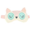 Kinder slaapmasker/oogmasker vos - roze/groen/beige - Slaapmaskers