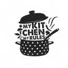 Inductiebeschermer - My Kitchen My Rules - 78x52 cm