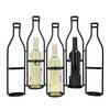 QUVIO Wand wijnrek voor 5 flessen - Metaal - Zwart