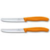 Victorinox Tomaten- / Worstmes Swiss Classic - Oranje - 11 cm - 2 stuks