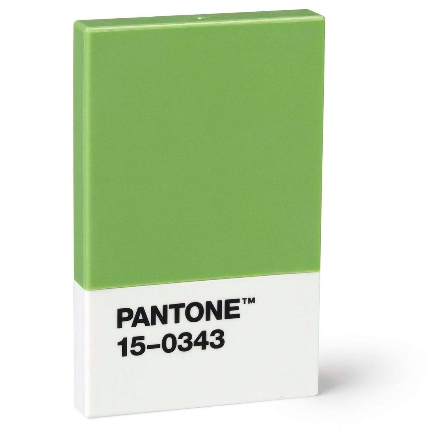 Pantone kaarthouder 9,5 cm groen-wit