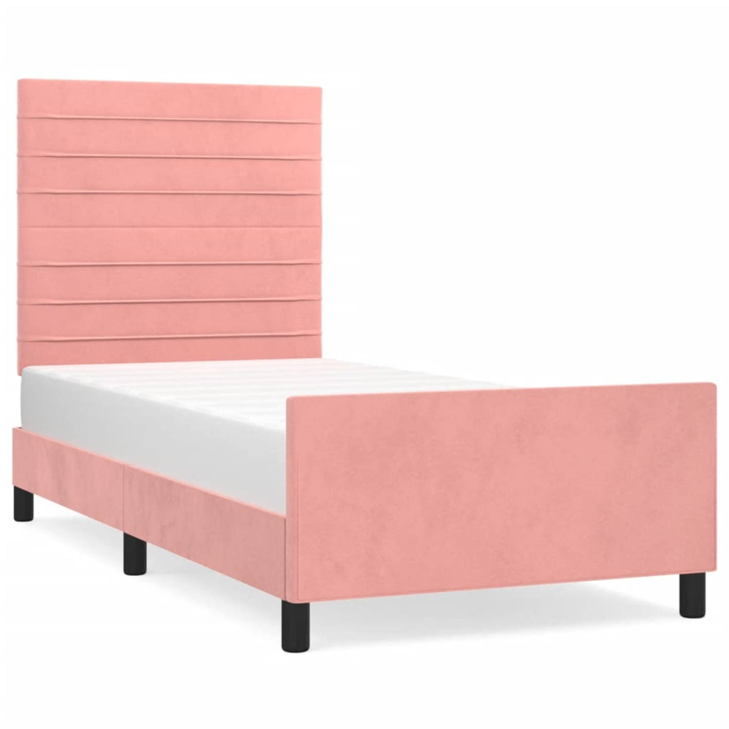 vidaXL-Bedframe-met-hoofdeinde-fluweel-roze-90x200-cm