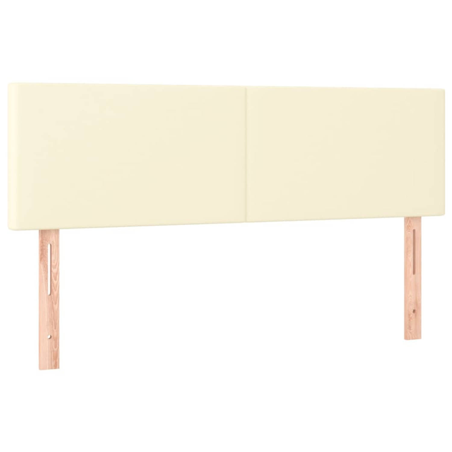 The Living Store Hoofdbord - Bedaccessoire - 144 x 5 x 78/88 cm - Crème