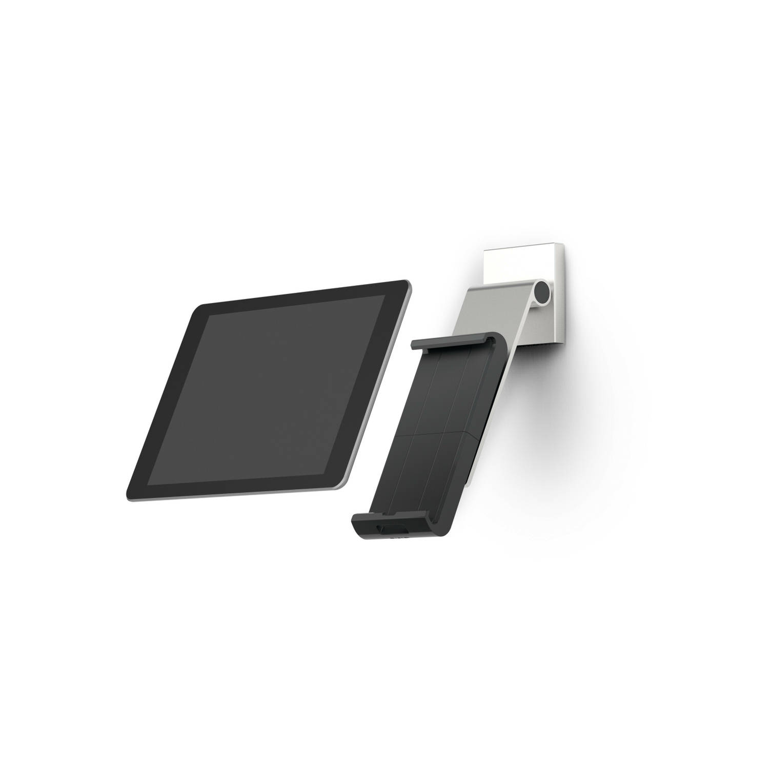 Durable Pro tablethouder muur - Zilver - 360° draaibaar