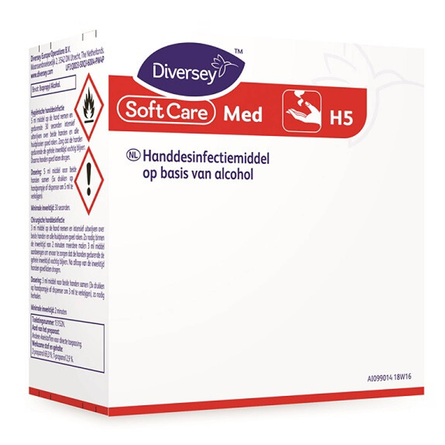 Diversey Soft Care Med+ H5 Desinfectiegel 6x800ml