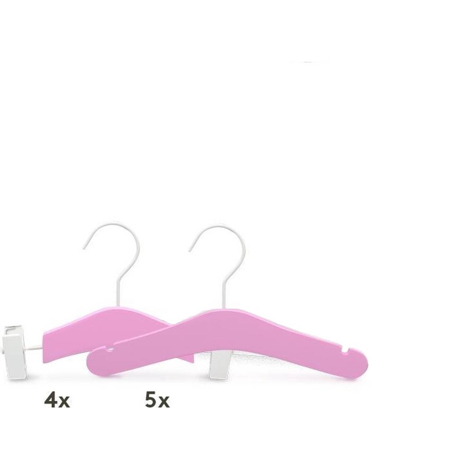 Relaxwonen - Baby kledinghangers - Set van 9 - Paars - Broek en kledinghangers - extra stevig
