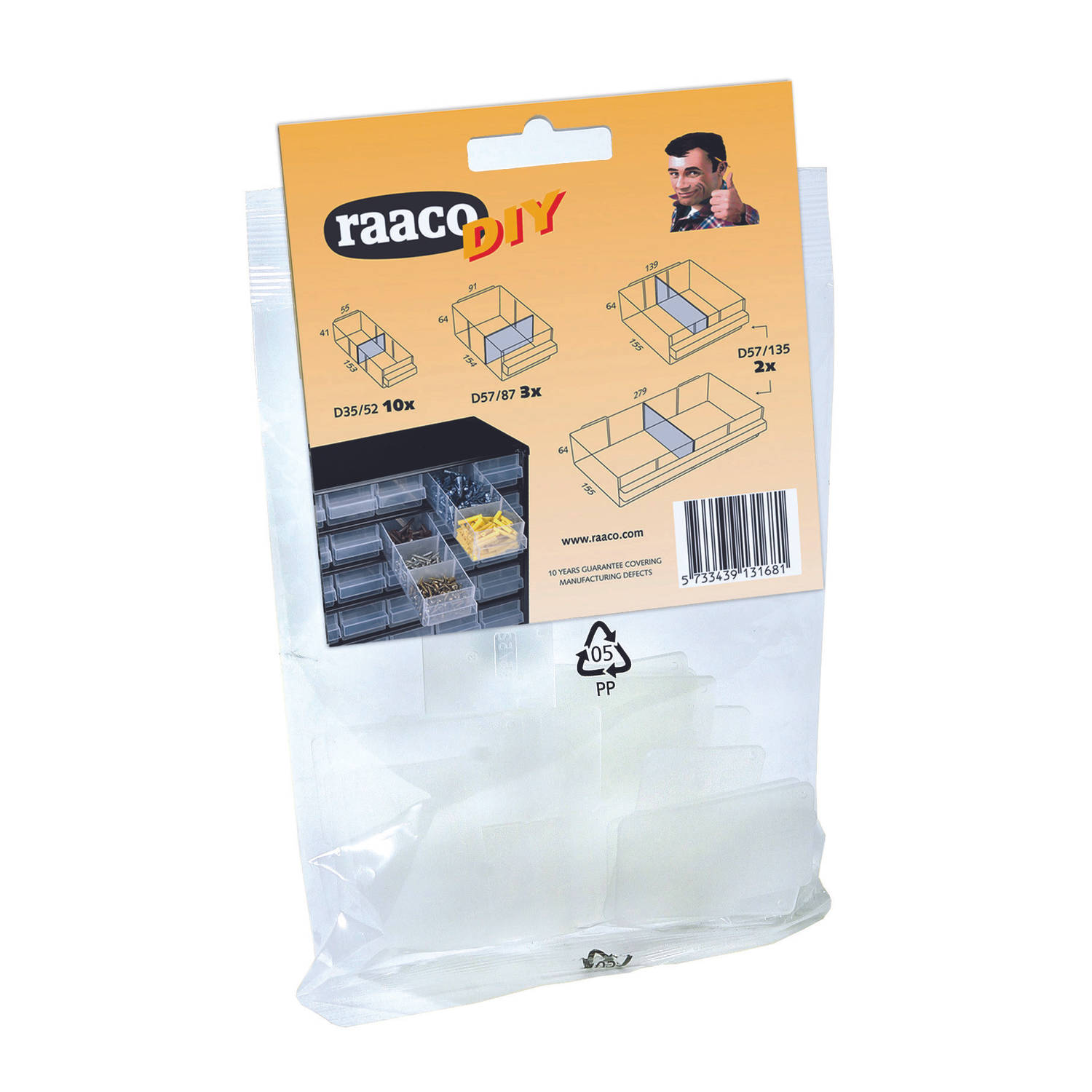 Raaco DIY schotjes 15 mix, 15 per verpakking
