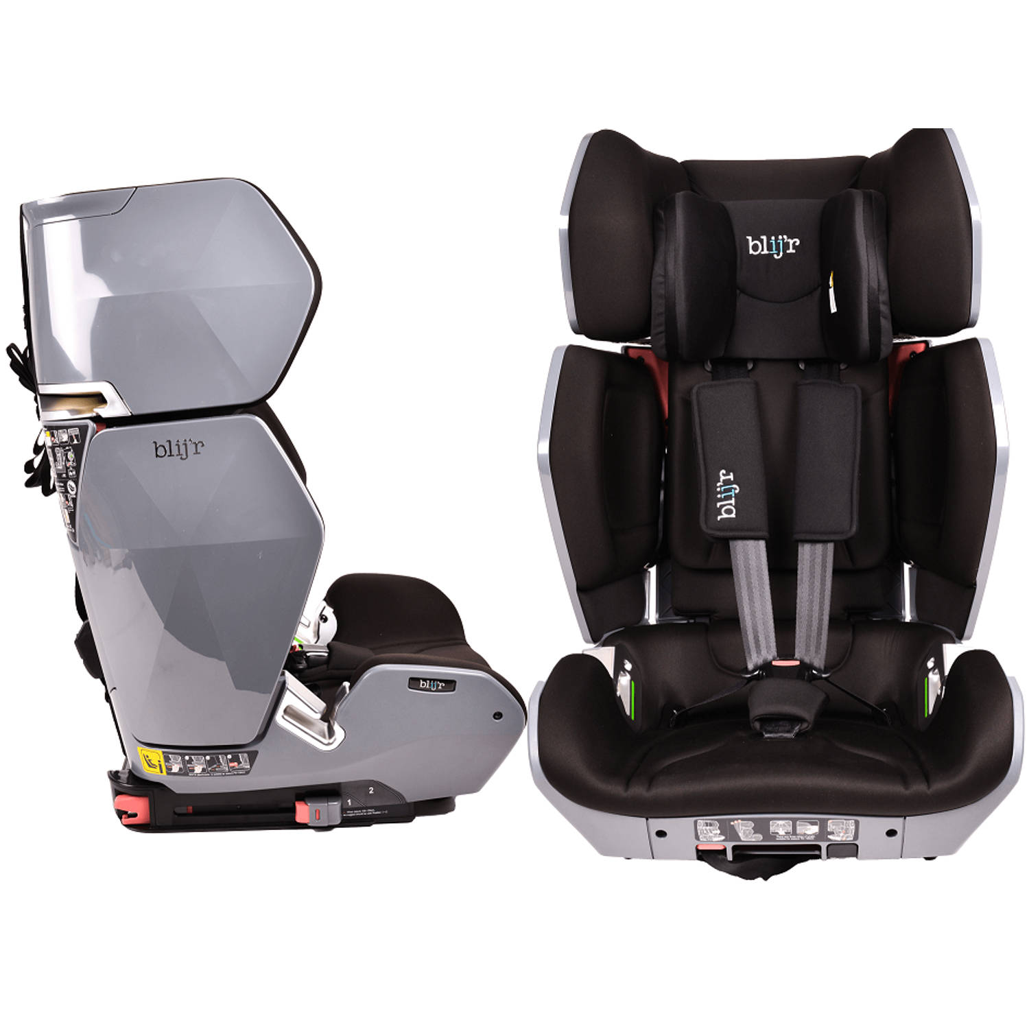 blij&apos;r Uniek - luxe Autostoel - Meegroei stoel in breedte en hoogte - Isofix - geschikt voor 15-36 kg - in 3 kleuren