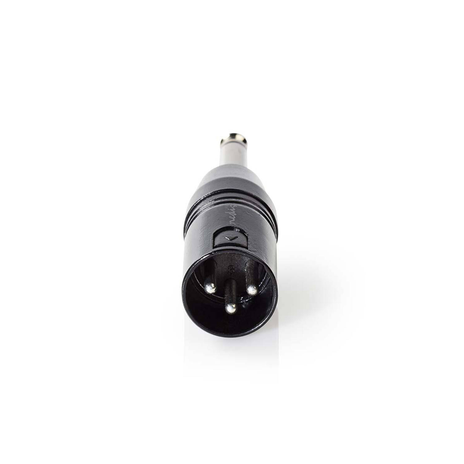 XLR-Adapter Mono | XLR 3-pins male 6,35 mm male | Zwart