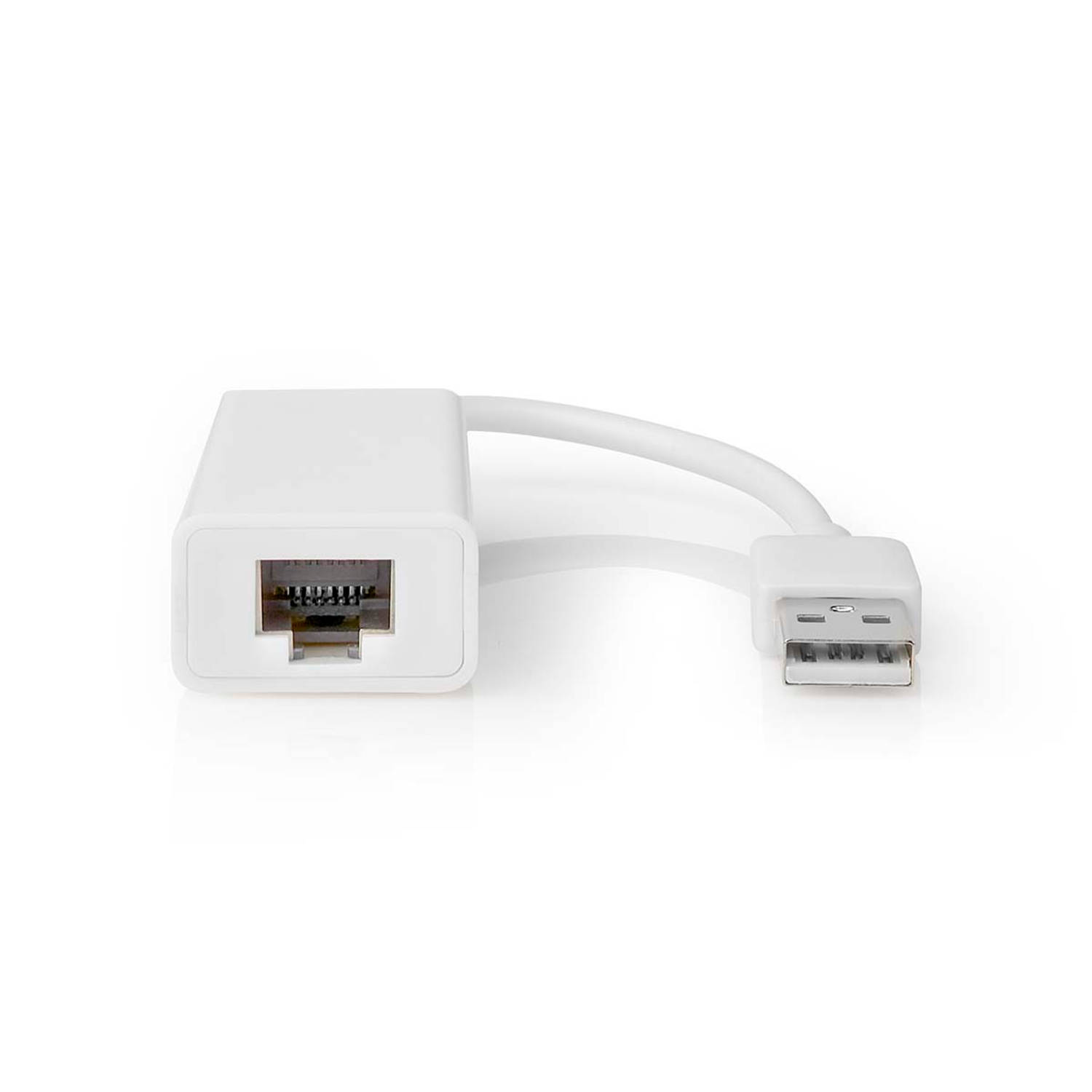 USB 2.0-Adapter | USB-A Male RJ45 Female | 10-100 Mbit | 0,2 m | Wit