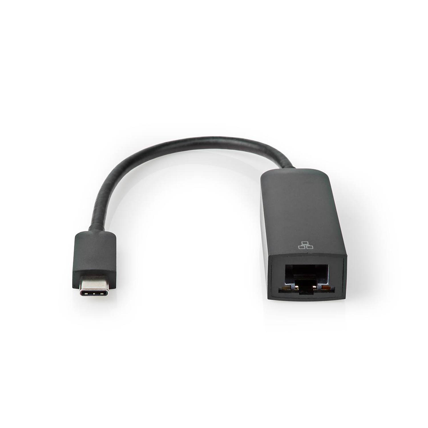 Nedis USB-C©-adapterkabel | Type-C© Male RJ45 Female | 1 Gbit | 0,2 m | Zwart