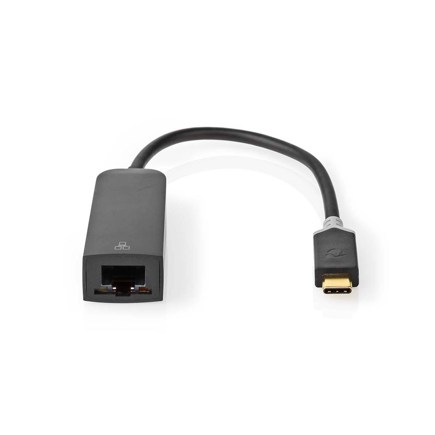 Nedis USB-C©-adapterkabel | Type-C© Male RJ45 Female | 1 Gbit | 0,2 m | Antraciet