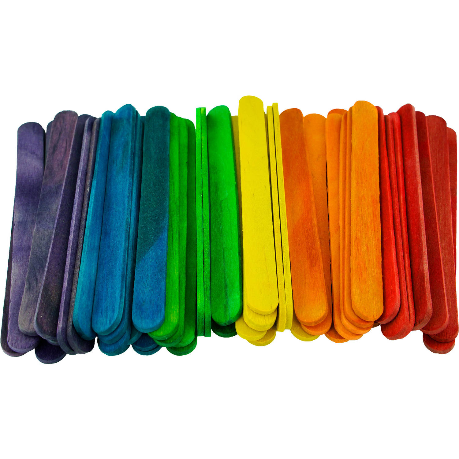 Bewonderenswaardig ruimte droefheid 100x stuks muti-color kleur hobby knutselen houtjes/ijslollie stokjes 114 x  10 mm - Houten knutselstokjes | Blokker