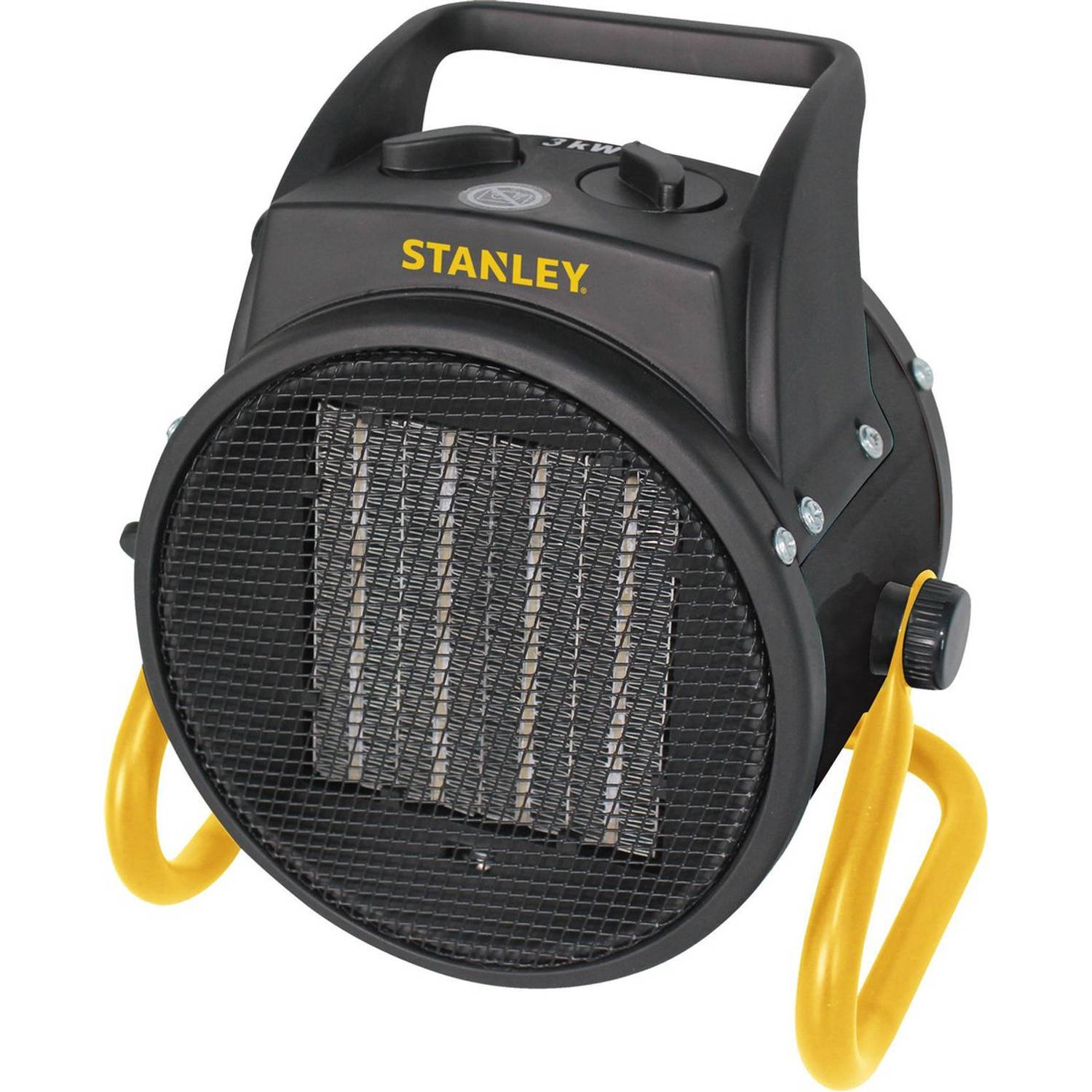 Stanley Ventilator Kachel ST-23-240-E - 230V - Ruimtes tot 16m2 - 2 Warmte Standen - Zwart/Geel