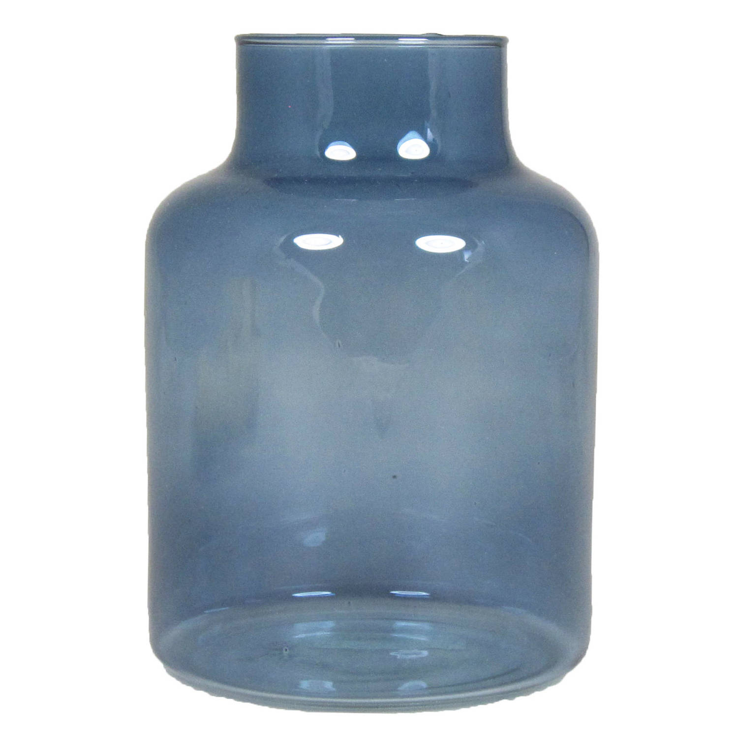 Floran Bloemenvaas - Apotheker model - blauw/transparant glas - H20 x D15 cm