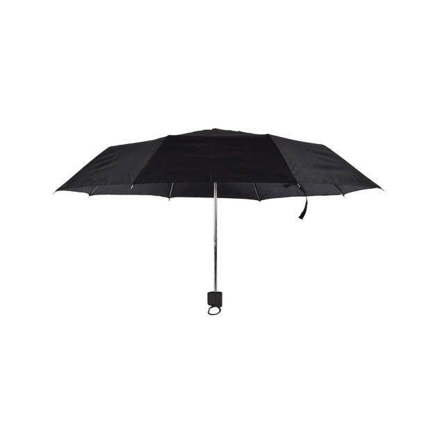 Robuuste Zwarte Paraplu - Opvouwbaar en Stormbestendig - Lichtgewicht Polyester en Plastic - 90cm Diameter