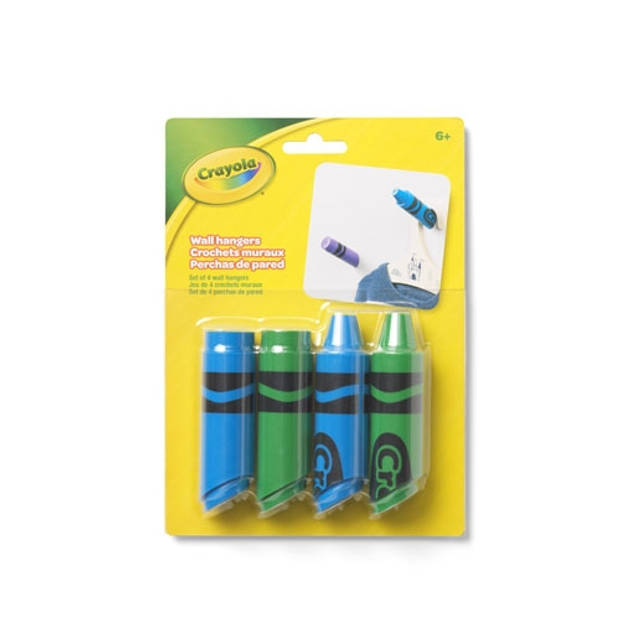 Crayola - Wandhaken, Blauw/Groen - Polypropyleen - Crayola