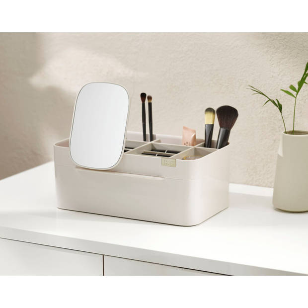 Joseph Joseph - Viva Make-up Organizer met Verwijderbare Spiegel - Kunststof - Beige