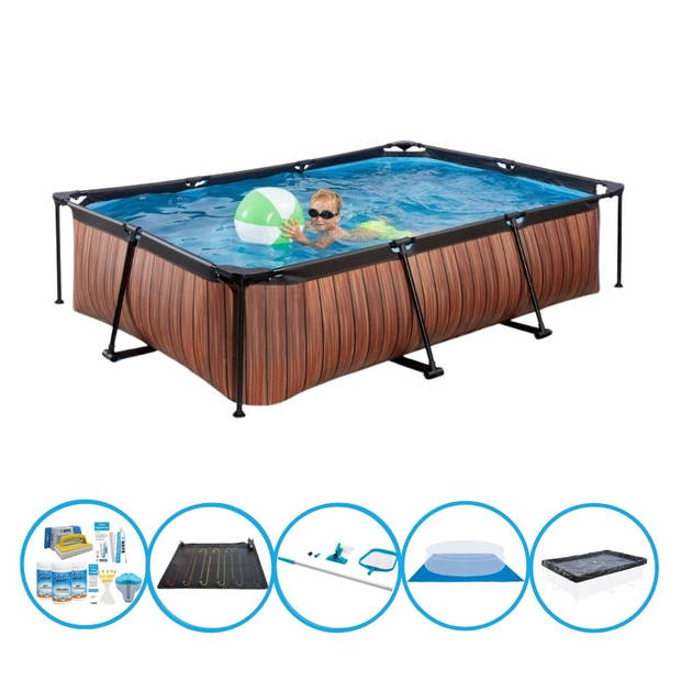 EXIT Zwembad Timber Style - Frame Pool 300x200x65 cm - Inclusief accessoires