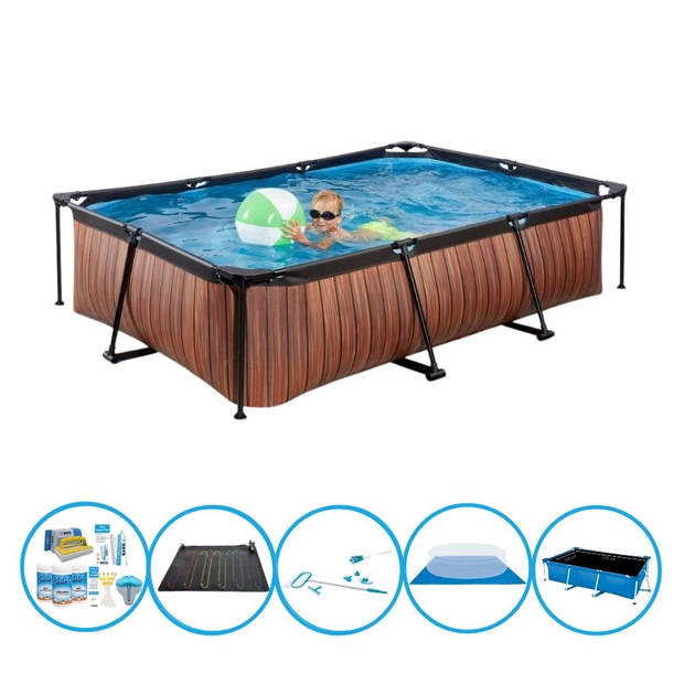 EXIT Zwembad Timber Style - Frame Pool 300x200x65 cm - Bundelpakket