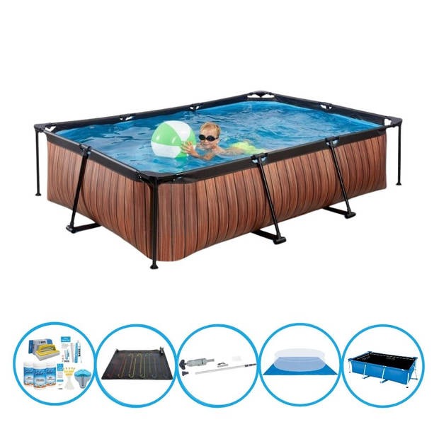 EXIT Zwembad Timber Style - Frame Pool 300x200x65 cm - Zwembad Combi Deal