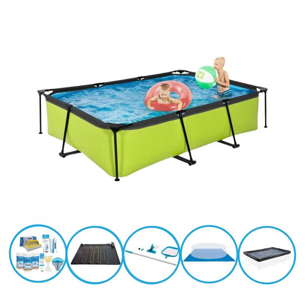 EXIT Zwembad Lime - Frame Pool 300x200x65 cm - Inclusief accessoires