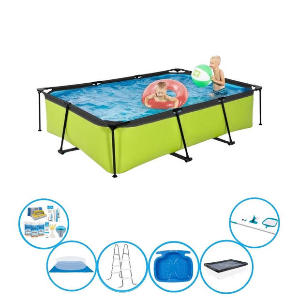 EXIT Zwembad Lime - Frame Pool 300x200x65 cm - Met toebehoren