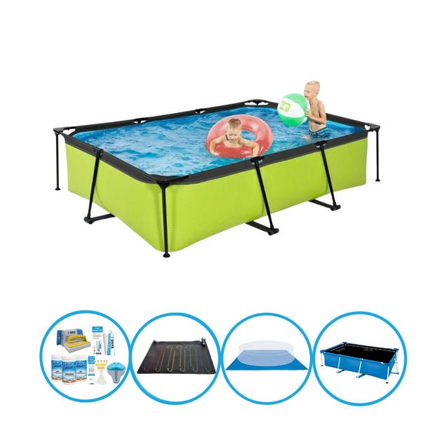 EXIT Zwembad Lime - Frame Pool 300x200x65 cm - Combi Deal