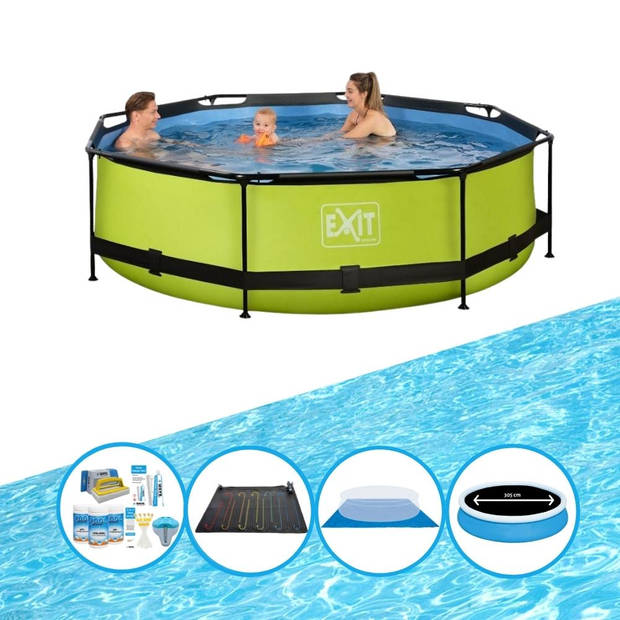EXIT Zwembad Lime - Frame Pool ø300x76cm - Combi Deal