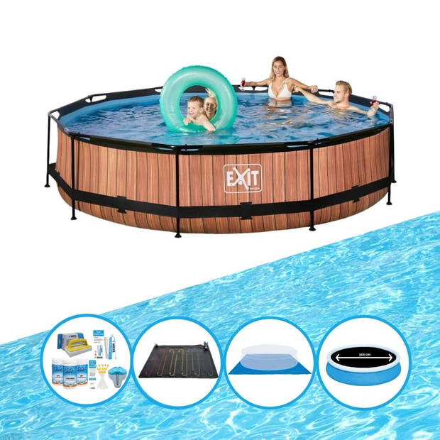 EXIT Zwembad Timber Style - Frame Pool ø360x76cm - Combi Deal