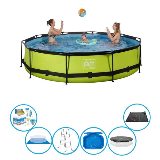 EXIT Zwembad Lime - Frame Pool ø360x76cm - Inclusief toebehoren