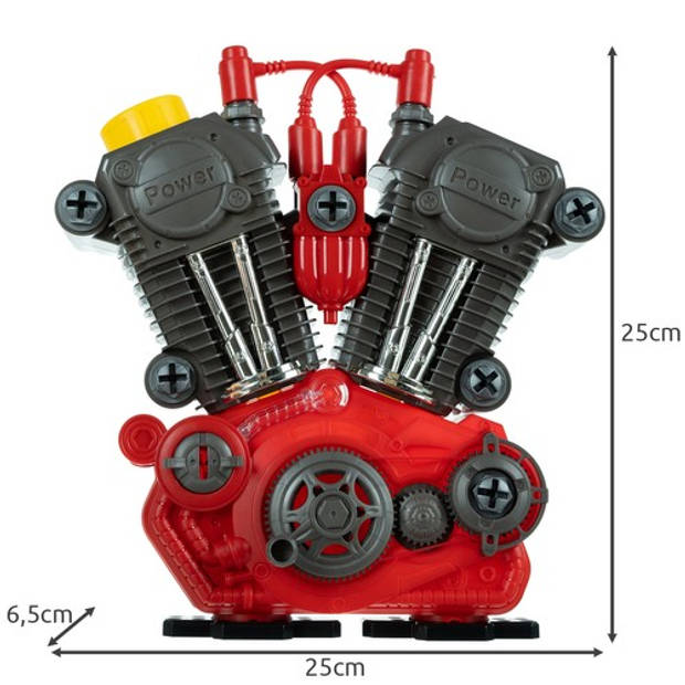 V-twin motor - Twin cam chopper demontage simulatie speelgoed met licht en geluid 25 x 25 x 6.5 cm