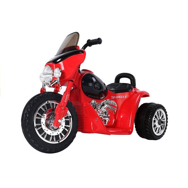 Elektrische politie chopper - trike - motor voor kinderen tot 25kg max 1-3 km/h rood