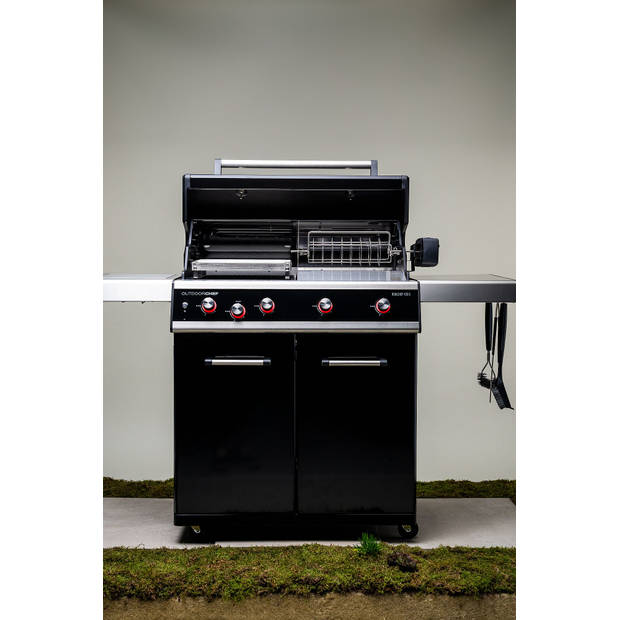 Outdoor Chef - Barbecue Gas Dualchef 425 G 30 mBar Blazing Zone - Gietijzer - Zwart