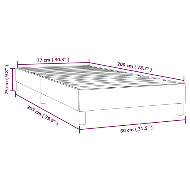 vidaXL Bedframe zonder matras 80x200 cm fluweel donkerblauw