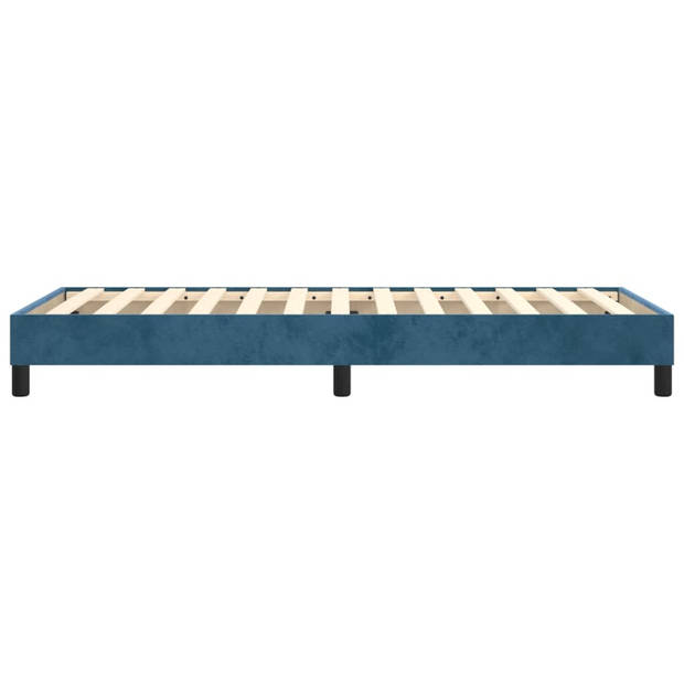 vidaXL Bedframe zonder matras 80x200 cm fluweel donkerblauw