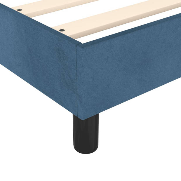 vidaXL Bedframe zonder matras 80x200 cm fluweel donkerblauw