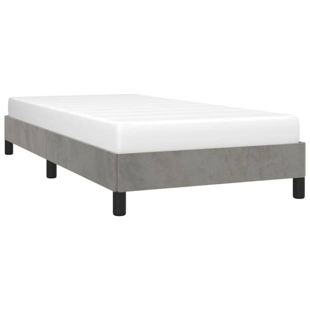 vidaXL Bedframe fluweel lichtgrijs 80x200 cm