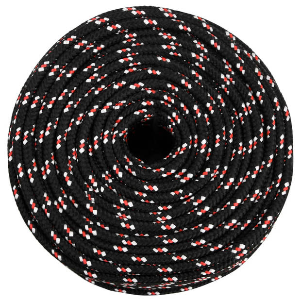 vidaXL Boot touw 10 mm 25 m polypropyleen zwart