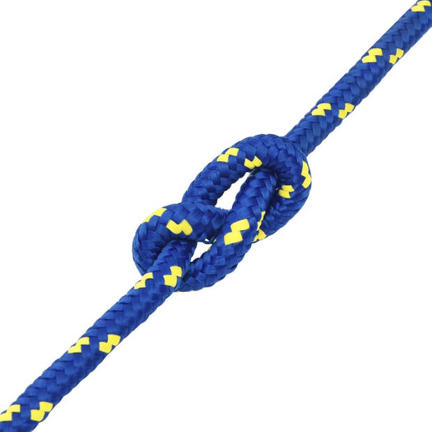 vidaXL Boottouw 12 mm 25 m polypropeen blauw