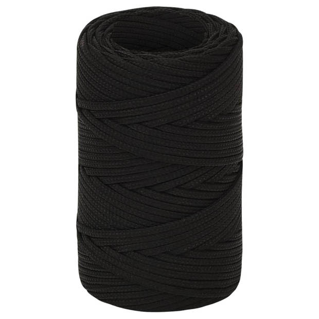 vidaXL Werktouw 2 mm 500 m polyester zwart