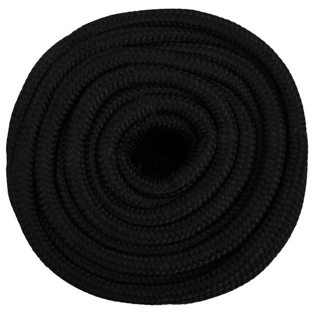 vidaXL Werktouw 18 mm 25 m polyester zwart
