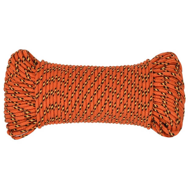 vidaXL Boottouw 3 mm 250 m polypropyleen oranje