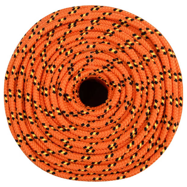 vidaXL Boottouw 10 mm 100 m polypropyleen oranje
