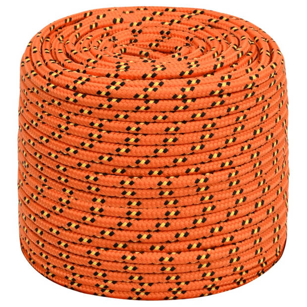 vidaXL Boottouw 8 mm 50 m polypropyleen oranje